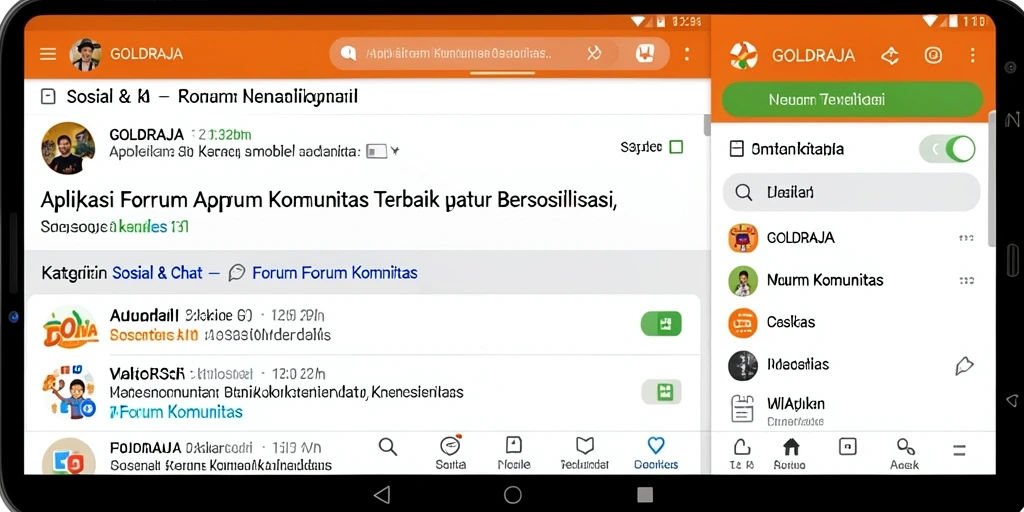 Antarmuka intuitif GOLDRAJA untuk forum komunitas.