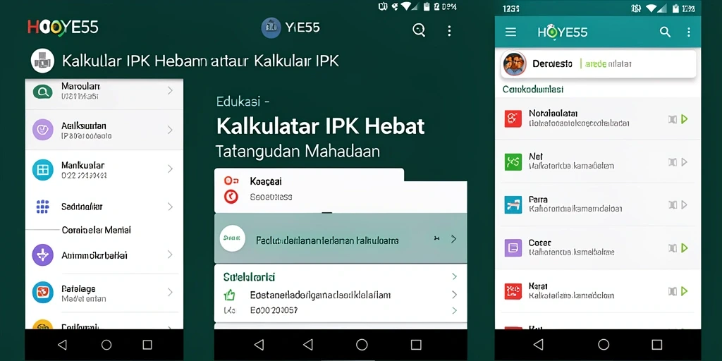 Tampilan antarmuka HOYE55 yang sederhana dan fungsional.