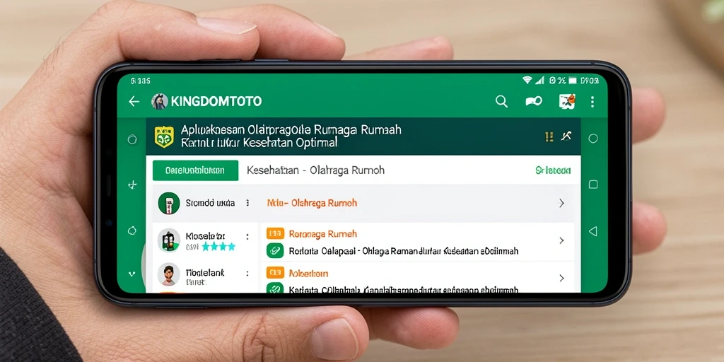 Tampilan antarmuka aplikasi KINGDOMTOTO untuk olahraga rumah.