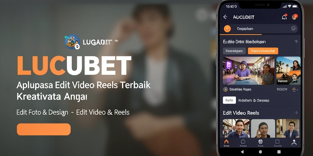 Tampilan antarmuka LUCUBET untuk editing video reels yang kreatif.