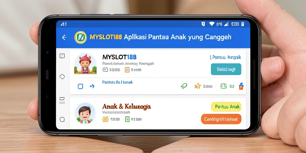 Tampilan antarmuka MYSLOT188 yang intuitif untuk memantau anak.