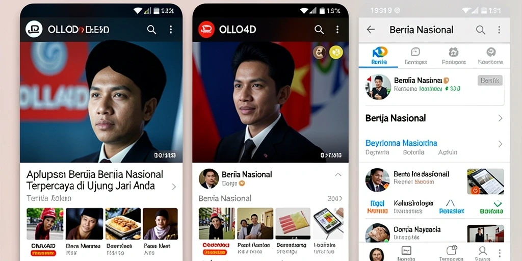 Tampilan antarmuka OLLO4D yang menarik dan informatif.