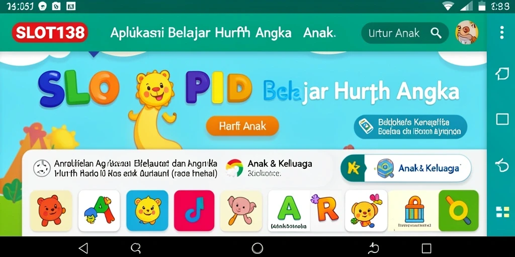 Antarmuka interaktif SLOT138 yang menarik untuk anak-anak.